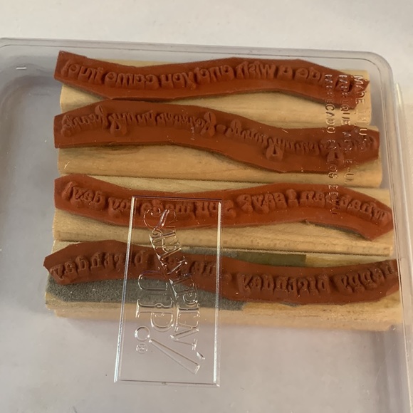 Stampin' Up STEM SAYINGS Mounted Wood Stamp Set RETIRED - Picture 2 of 3